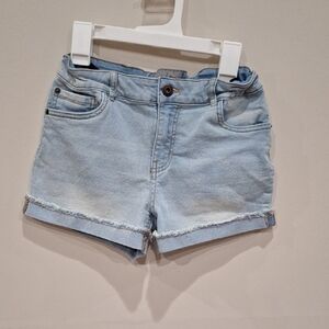 Girls Size 14 Lucky Brand Blue Jean Shorts Mid-Rise Cuffed